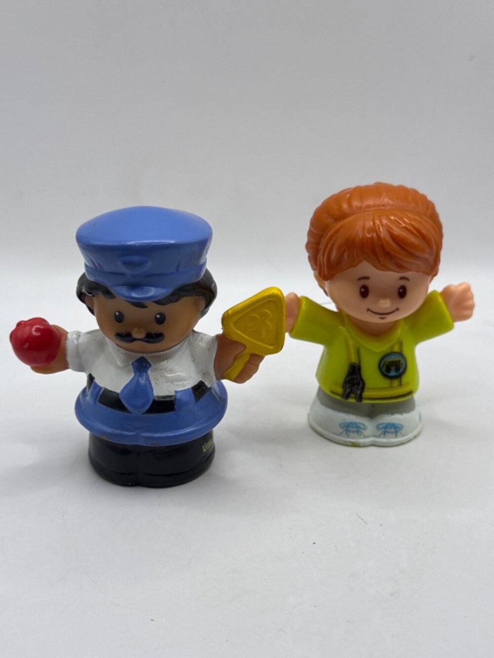 Fisher Price Little People Figures Lot Bus Driver Emily Crossing Guard Carlos